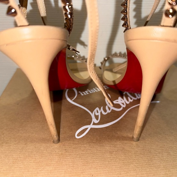 Size 37 1/2 red bottoms for sale. Worn once.Does have a few scratches. - Picture 5 of 9